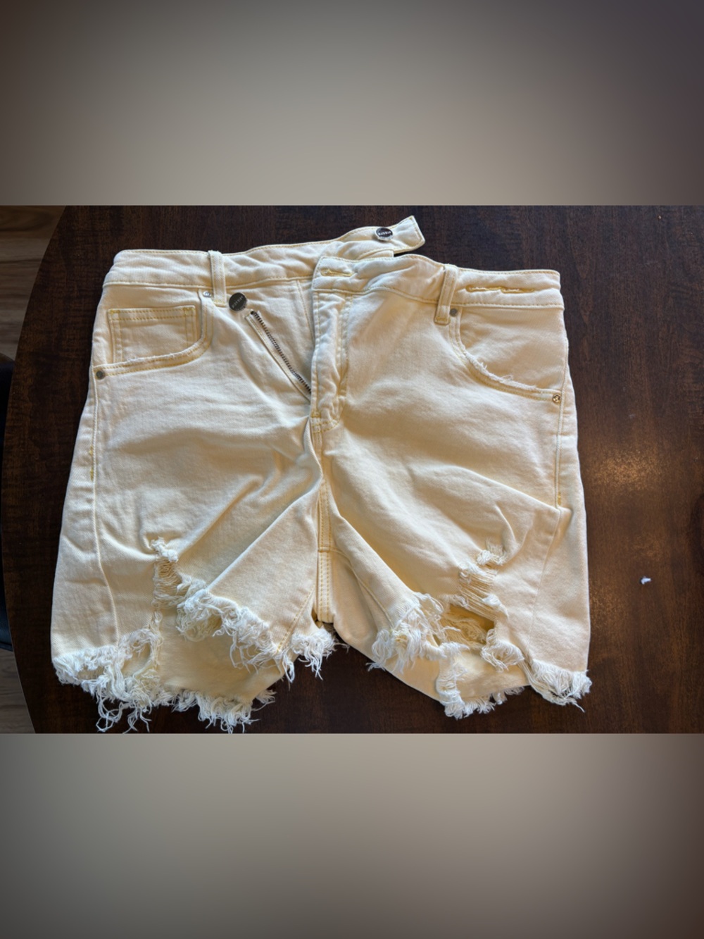 RISEN Cream Women's Jean Shorts - Classic High-Rise